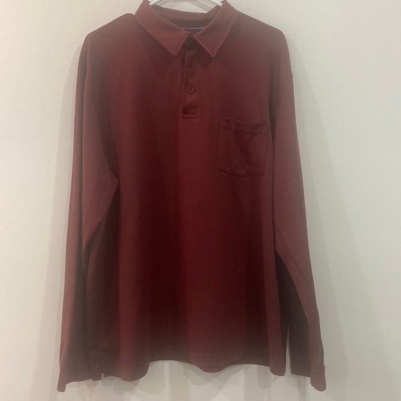 Arnold Palmer Stain Resistant Long Sleeve Polo - Picture 1 of 10